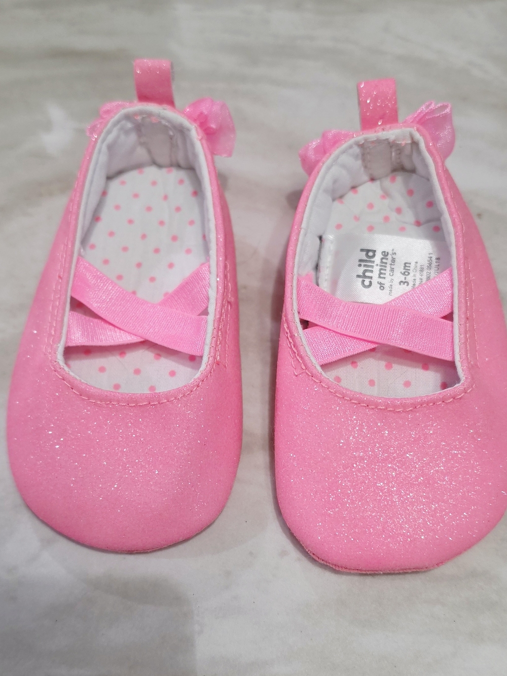 Carter's Glitter Pink Baby Mary Jane Shoes
